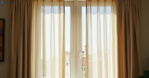 Dull dusty drapes in kembla-heights-nsw before professional cleaning